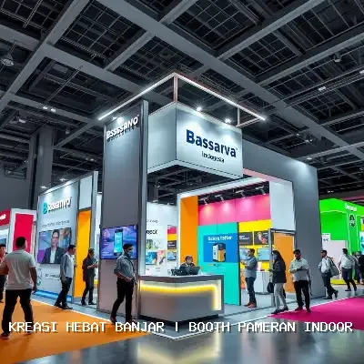 Booth Pameran Indoor Banjar dengan Desain Custom dan Finishing Rapi