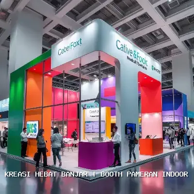 Booth Pameran Indoor Banjar dengan Desain Custom dan Finishing Rapi