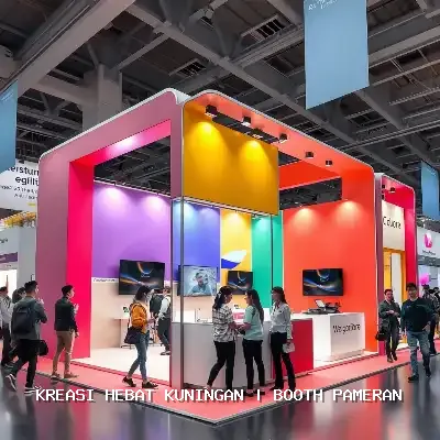 Booth Pameran Kuningan Desain Custom dan Finishing Rapi