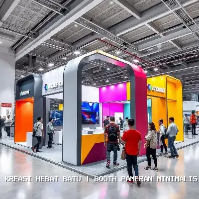 Booth Pameran Minimalis Batu