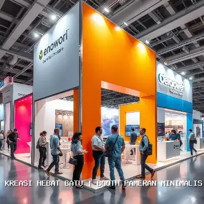 Booth Pameran Minimalis Batu
