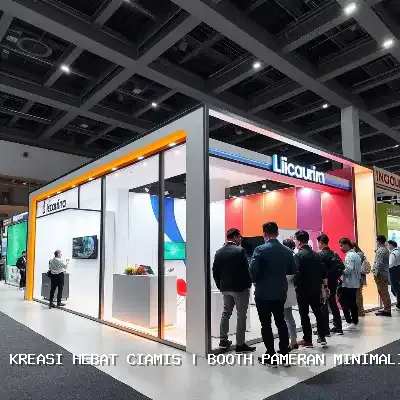 Booth Pameran Minimalis Ciamis dengan Desain Custom & Finishing Rapi