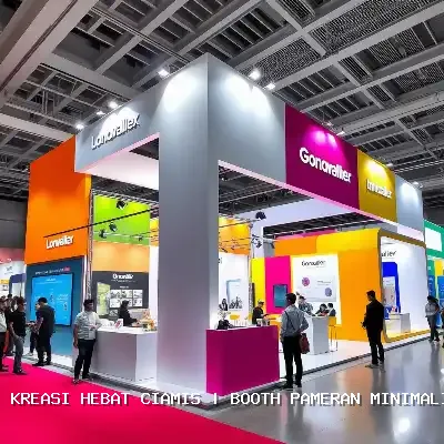 Booth Pameran Minimalis Ciamis dengan Desain Custom & Finishing Rapi