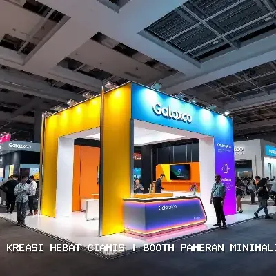 Booth Pameran Minimalis Ciamis dengan Desain Custom & Finishing Rapi