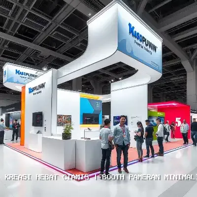 Booth Pameran Minimalis Ciamis dengan Desain Custom & Finishing Rapi
