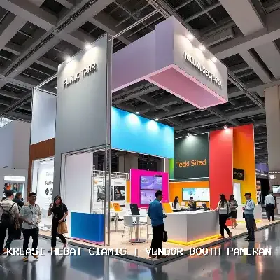 Vendor Booth Pameran Ciamis: Desain Custom & Finishing Rapi