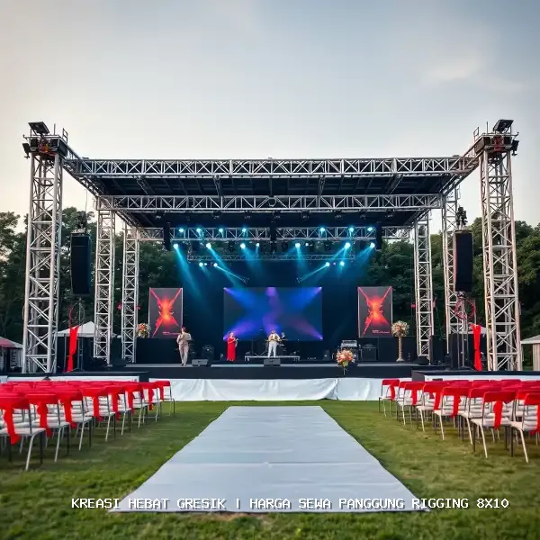 harga sewa panggung rigging 8x10 Gresik