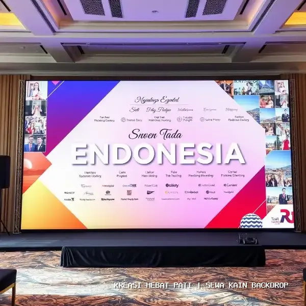 Sewa Kain Backdrop Pati | Visual Mewah & Pemasangan Presisi